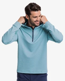 Southern Tide Scuttle Heather Performance Quarter Zip Hoodie - Sale Sale