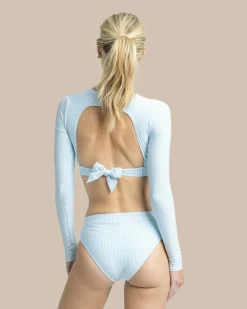 Southern Tide Seersucker Paddle Top Clearwater Blue Flash Sale