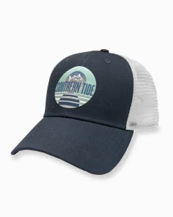 Southern Tide Skipjack And Stripes Trucker Hat New