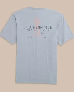 Southern Tide Skipjack Buoys Club Heather Short Sleeve T-Shirt Heather Platinum Grey Hot