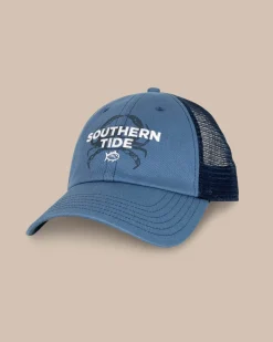 Southern Tide Crab Print Trucker Blue Best