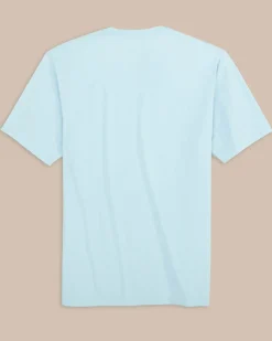 Southern Tide St Flag Left Chest Short Sleeve T-Shirt Chilled Blue Hot