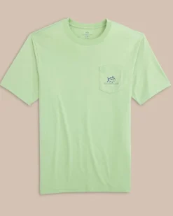 Southern Tide St Skipjack Crossed Short Sleeve T-Shirt Smoke Green Flash Sale