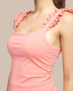 Southern Tide Staci Active Ruffle Tank Cheap