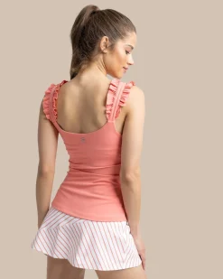 Southern Tide Staci Active Ruffle Tank Cheap