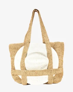 Southern Tide Straw Traveler Tote Natural Discount