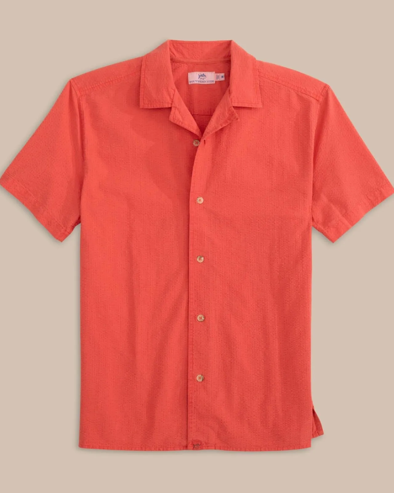 Southern Tide Sun Washed Seersucker Camp Short Sleeve Sport Shirt Outlet