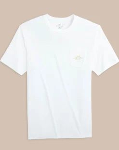 Southern Tide Sunset Split Short Sleeve T-Shirt Classic White Outlet
