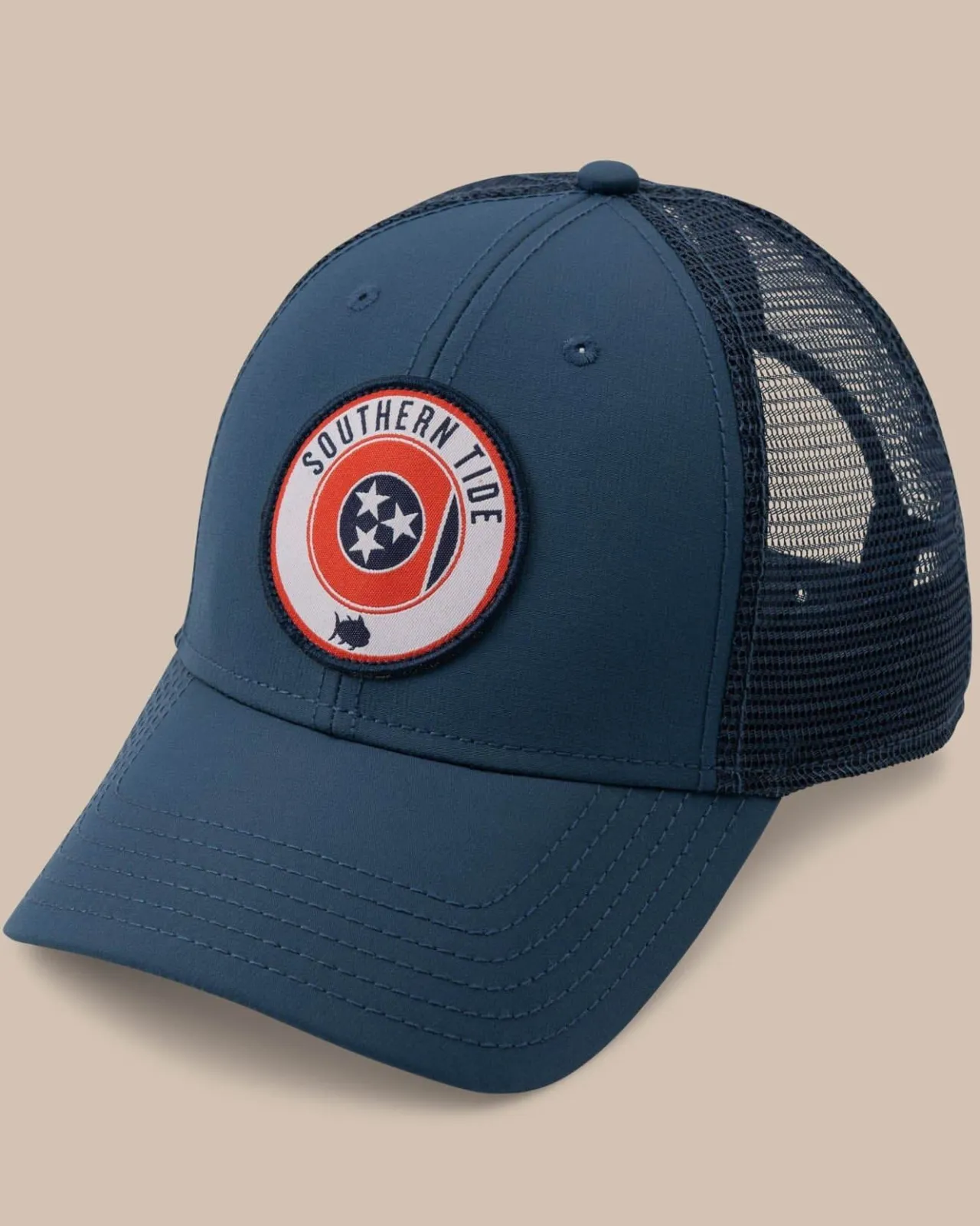 Southern Tide Tennessee Patch Performance Trucker Hat Seven Seas Blue New