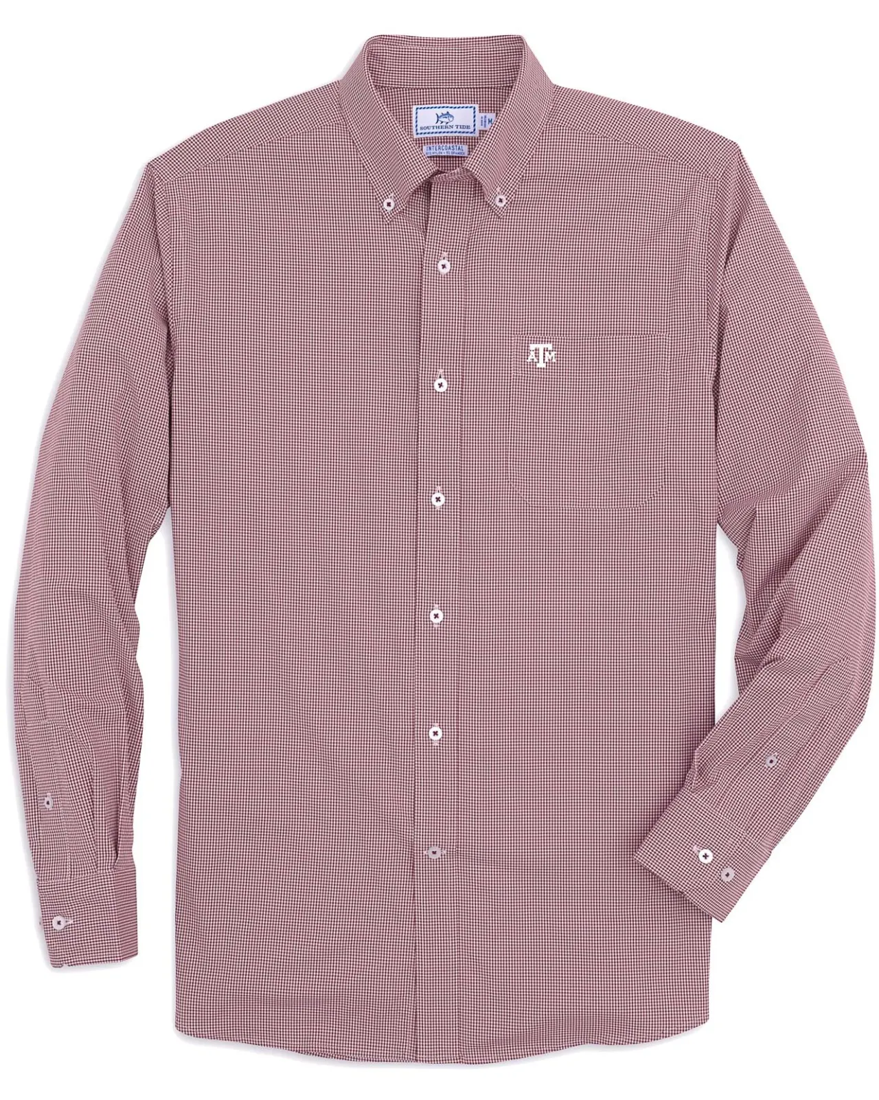 Southern Tide Texas A&M Aggies Gingham Button Down Shirt Outlet