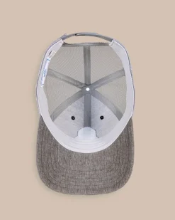 Southern Tide Three Palms Performance Trucker Hat Heather Khaki Outlet