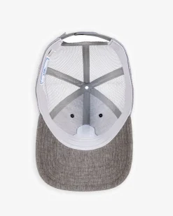 Southern Tide Three Palms Performance Trucker Hat Heather Khaki Outlet