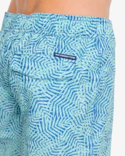 Southern Tide Vibin' Palm Printed Swim Short Atlantic Blue Sale