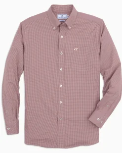 Southern Tide Virginia Tech Hokies Gingham Button Down Shirt Best Sale