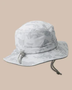 Southern Tide Waterway Camo Print Performance Sun Hat - Grey Seagull Grey Shop
