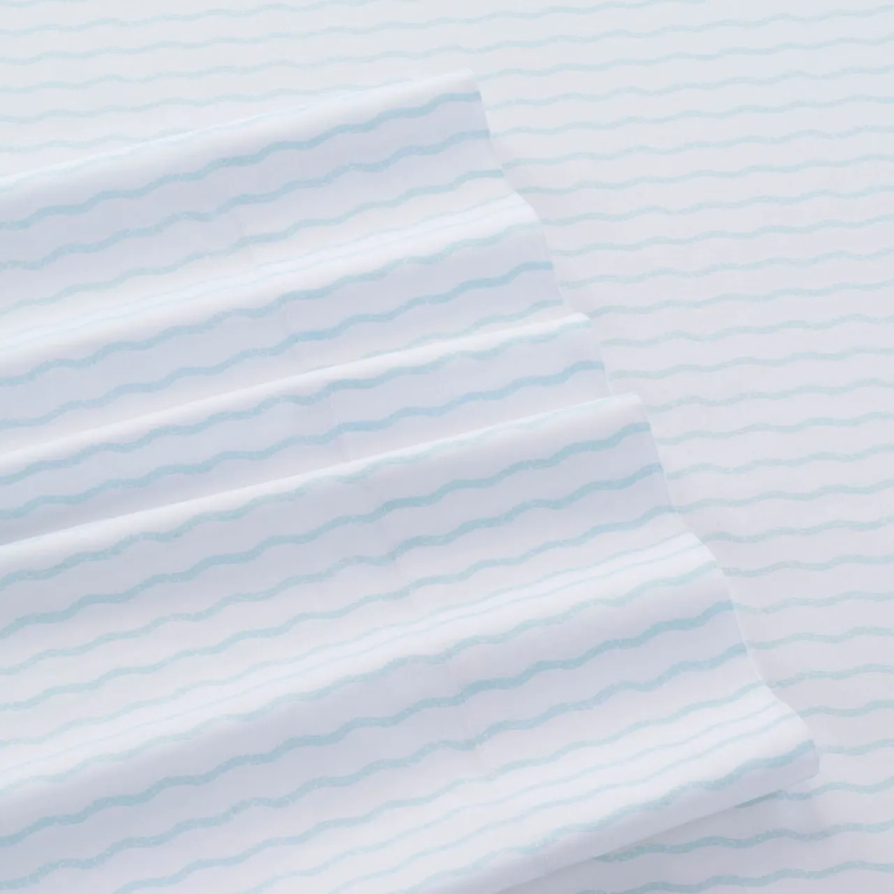 WPH Wavy Stripe Sheet Set Aqua Sale