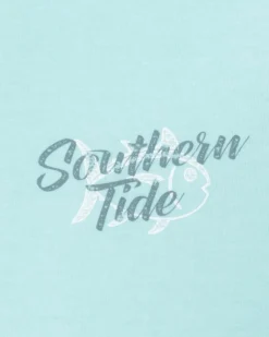 Southern Tide Youth Letterpress Skipjack Long Sleeve Hoodie T-Shirt Wake Blue Shop